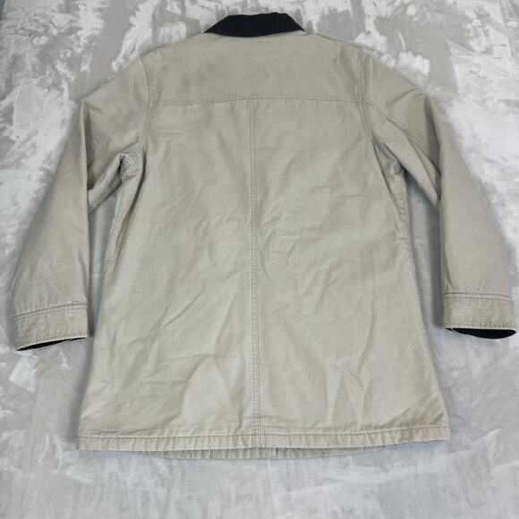 VTG Y2K Chore Coat Womens Large Beige Jacket Farm Barn Outdoor Workwear Utility - Picture 11 of 14